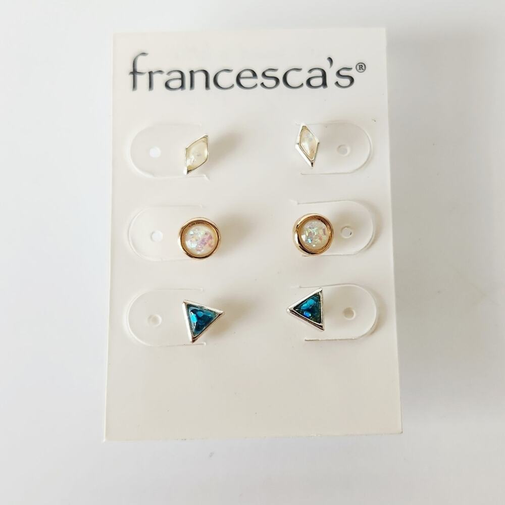 Francesca's Collections Silver and Gold Earring Set
